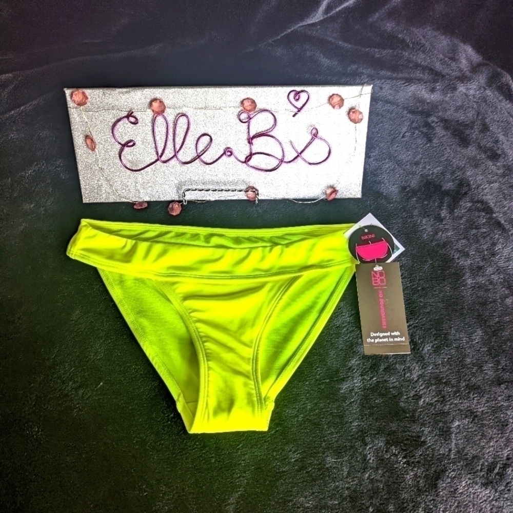 No Boundaries Neon Yellow Bikini Bottoms S